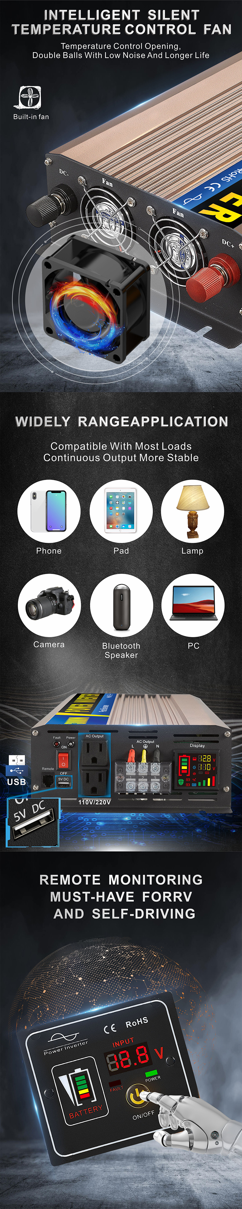 中性款 3000W 玫瑰金变器 2