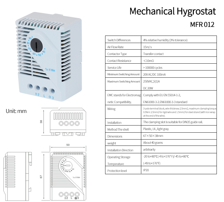 ตารางพารามิเตอร์ MFR 012