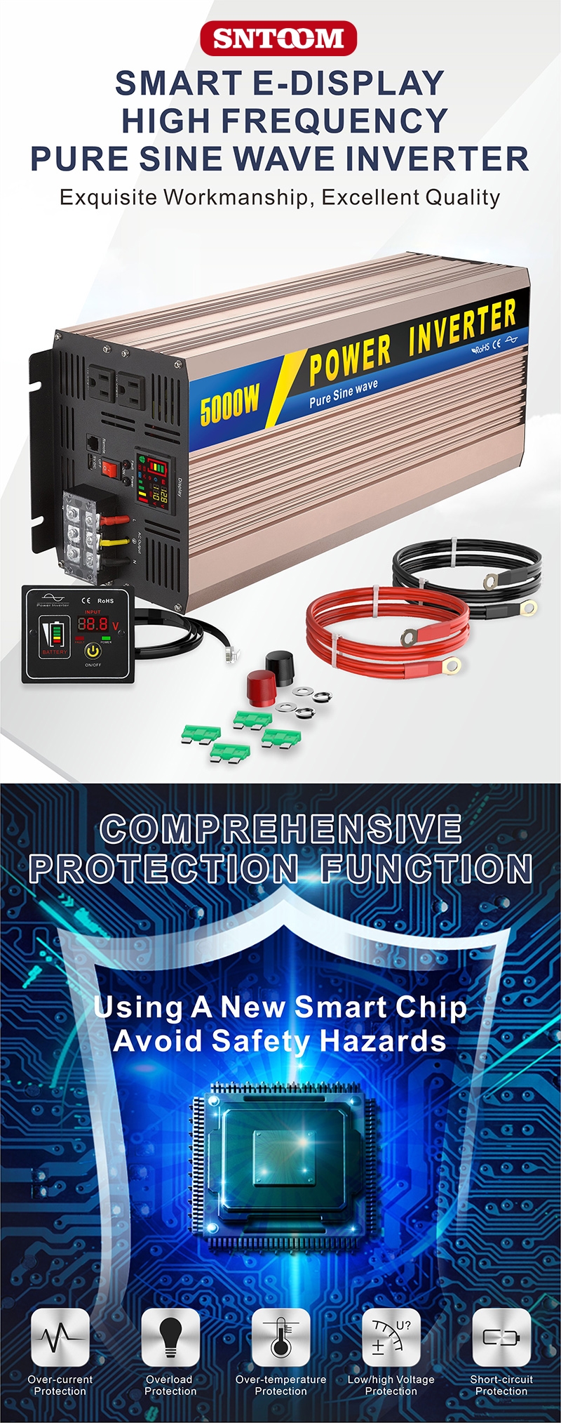 เครื่องแปลงไฟ 12V DC เป็น 110V AC