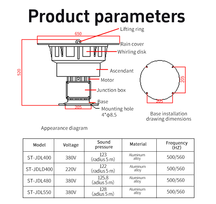 JDL สัญญาณเตือนการป้องกันทางอากาศไฟฟ้า