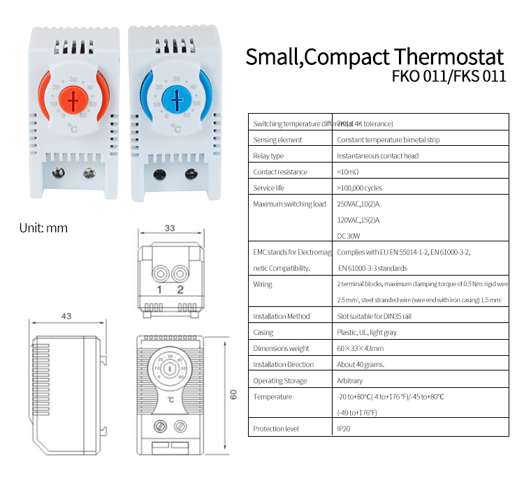 KTO 011, KTS 011 พารามิเตอร์ตาราง 